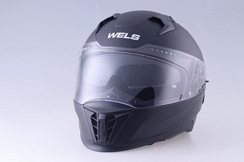 Шлем WELS M69, двойной визор, DOT (М62 С) (Чёрный матовый, L)